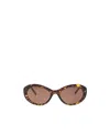 Balenciaga Oval-frame Tortoiseshell Sunglasses In Brown