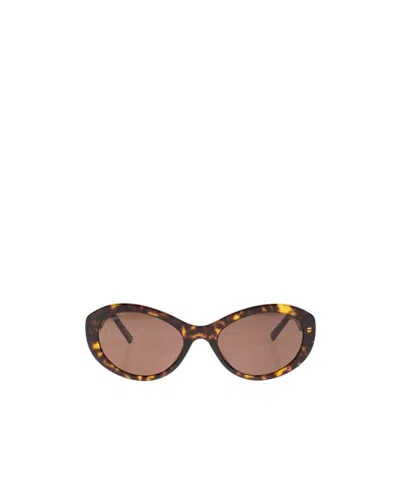Balenciaga Oval-frame Tortoiseshell Sunglasses In Brown