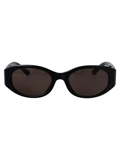 Balenciaga Oval Sunglasses Bb0369 Sk 001 In Black