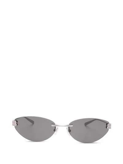 Balenciaga Oval-frame Sunglasses In Gray