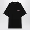 Balenciaga Political Campaign T Shirt Washed Black With Distressed Details
