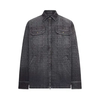 Pre-owned Balenciaga Overshirt 'black/grey' | Men's Size Xs