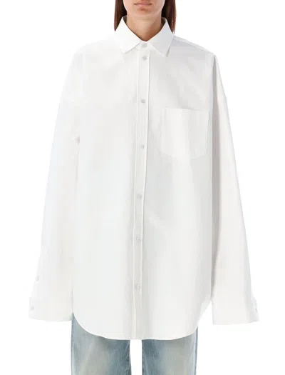 Balenciaga Overshirt Dress In White