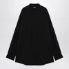 Balenciaga Oversized Cotton Shirt Jacket In Black