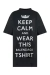 Balenciaga Serene Crew Neck Cotton T-shirt In Black