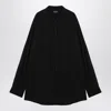 Balenciaga Oversized Cotton Shirt Jacket In Black