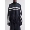 Balenciaga Color Block Design Jacket With Elastic Cuffs In Blue