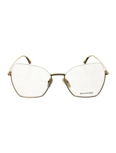 Pre-owned Balenciaga Oversize Eyeglasses In Gold