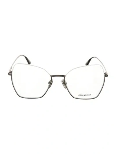Pre-owned Balenciaga Oversize Eyeglasses In Silver