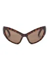 Balenciaga Oversize-frame Sunglasses In 褐色
