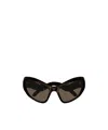 Balenciaga Grey Rectangular Ladies Sunglasses Bb0096s 001 51 In Black