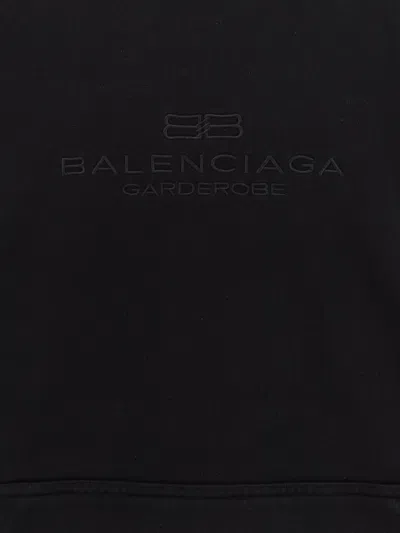Balenciaga Men's Bb Embroidery Large Fit Hoodie In Black
