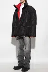 Balenciaga Oversize Quilted Down Jacket Drawstring Waist In Black