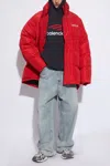 Balenciaga Men's Puffer Technical Micro Faille In Red