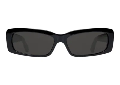 Pre-owned Balenciaga Oversize Rectangle Sunglasses In Black (745074t00391000)