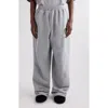 Balenciaga Wide Grey Uniform Merch Trousers In Gray
