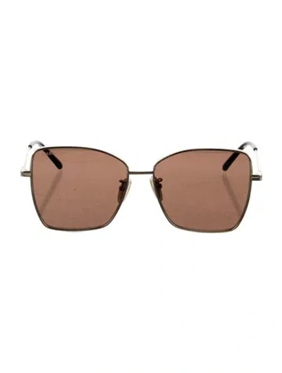 Pre-owned Balenciaga Oversize Tinted Sunglasses In Gold