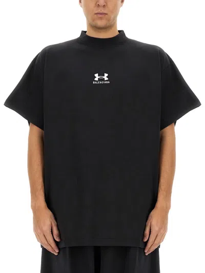 Balenciaga Oversize T-shirt In Black
