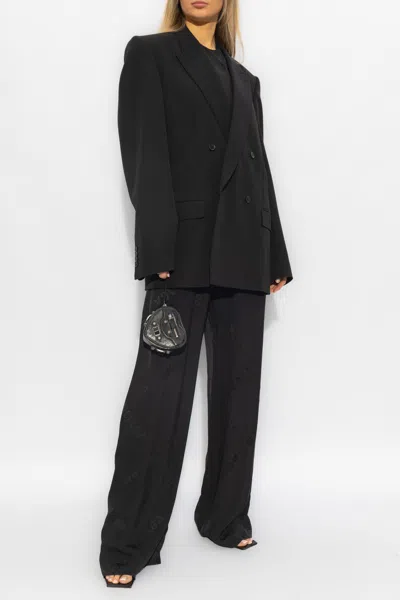 Balenciaga Oversize Wool Blazer In Black