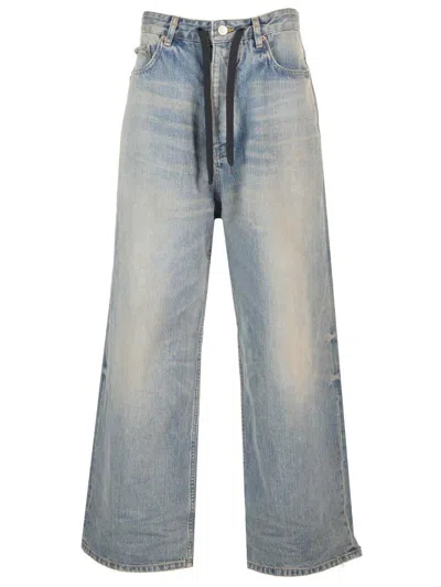 Balenciaga Oversized Baggy Jeans In Blue