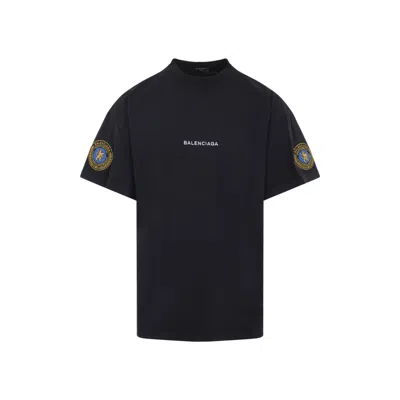 Balenciaga Oversized Black Cotton T-shirt