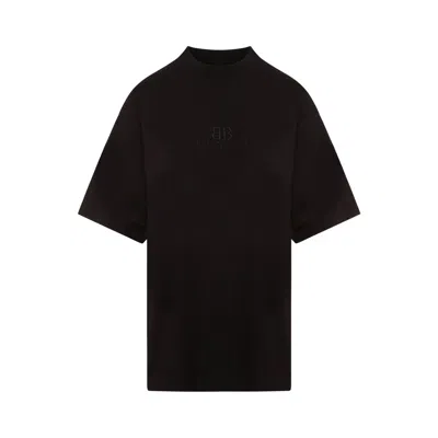 Balenciaga Oversized Black T-shirt With Logo