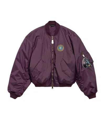 Balenciaga Oversized Bomber Jacket In Pink