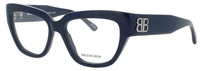 Balenciaga Oversized Cat-eye Acetate Eyeglasses 53mm In 005 - Blue / Demo