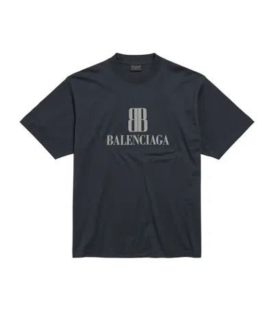 BALENCIAGA OVERSIZED COTTON LOGO T-SHIRT