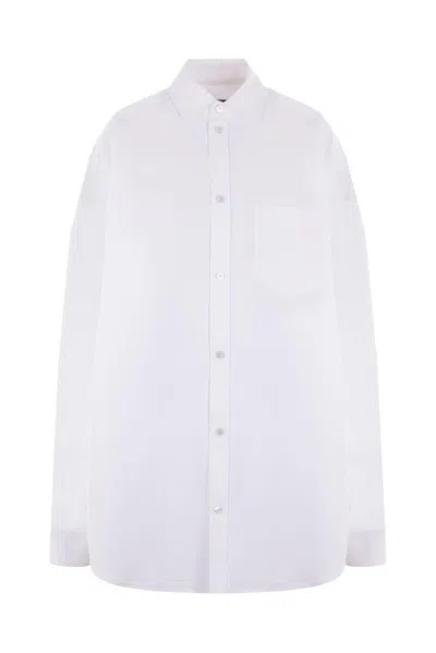 Balenciaga Oversized Cotton Shirt In White