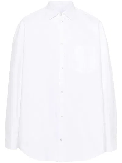 Balenciaga Oversized Cotton Shirt In White