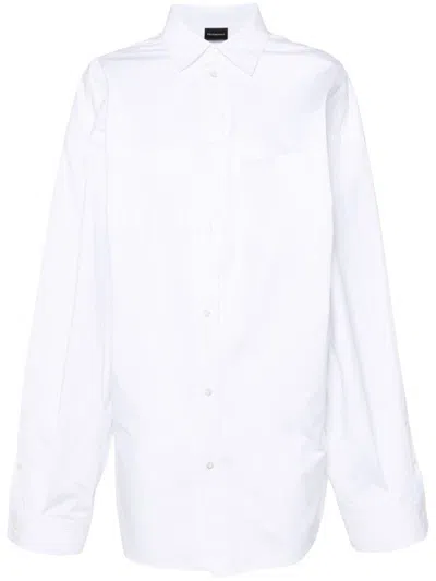 Balenciaga Oversized Cotton Shirt In White