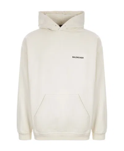 Balenciaga Oversized Cotton Sweater In White