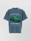 Balenciaga Lamborghini Oversized Printed Cotton-jersey T-shirt