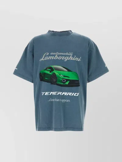 BALENCIAGA OVERSIZED COTTON T-SHIRT GRAPHIC PRINT