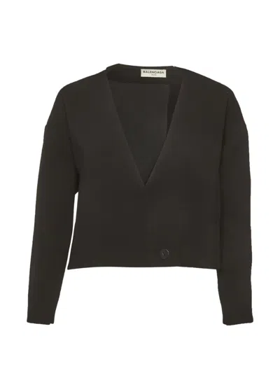 Pre-owned Balenciaga Oversized Cropped Jacket In Black