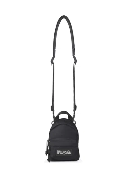 Pre-owned Balenciaga Oversized Crossbody Backpack Mini In Black