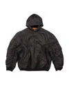 Balenciaga Oversized Leather Bomber Jacket In Black