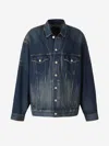 Balenciaga Men Jacket Tape Type In Worn Blue Washed