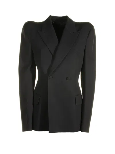 BALENCIAGA OVERSIZED DOUBLE-BREASTED TWILL JACKET