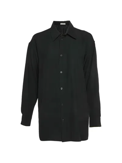 Pre-owned Balenciaga Oversized Gabardine Shirt In Black