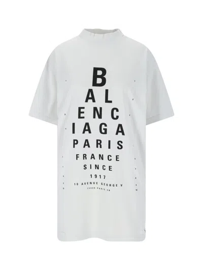 Balenciaga Oversized Graphic T-shirt In White