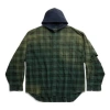 Balenciaga Oversized Hooded Shirt 'green'