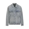Balenciaga Light Blue Washed-effect Denim Jacket In Blue