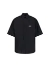 Balenciaga Oversized Logo Shirt In Black