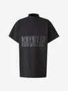 Balenciaga Cotton T-shirt With Agaicnelab Pattern In Logo Printed On The Front
