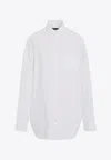 Balenciaga Large Fit Outerwear Shirt White In White