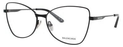 Balenciaga Oversized Metal Eyeglasses 59mm In Black
