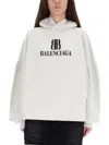 Balenciaga Oversized Mini Sweatshirt In Neutral
