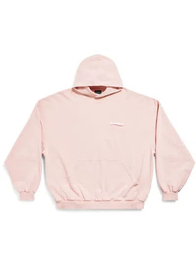 Balenciaga Gray Cotton Hoodie For Women From Ss24 Collection In Pink